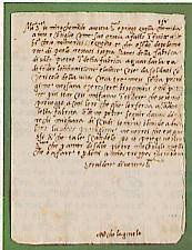 Lettera autografa di Michelangelo ( &quot;Michelagnolo&quot; ) scritta al vescovo di Cesena (1550)