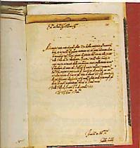 Lettera autografa di Galileo Galilei