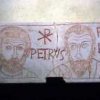 Particolare della lastra di chiusura di loculo di Asellus