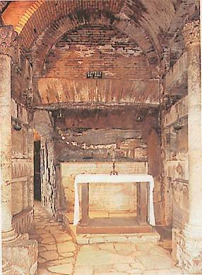 Roma. La &quot; Cripta dei papi &quot; nelle catacombe di S. Callisto
