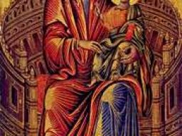La Teothokos sul trono con Gesù Bambino